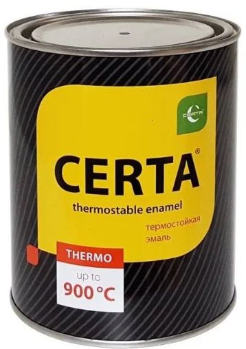 Эмаль термостойкая КО Церта Черная до 800C (0,8 кг)