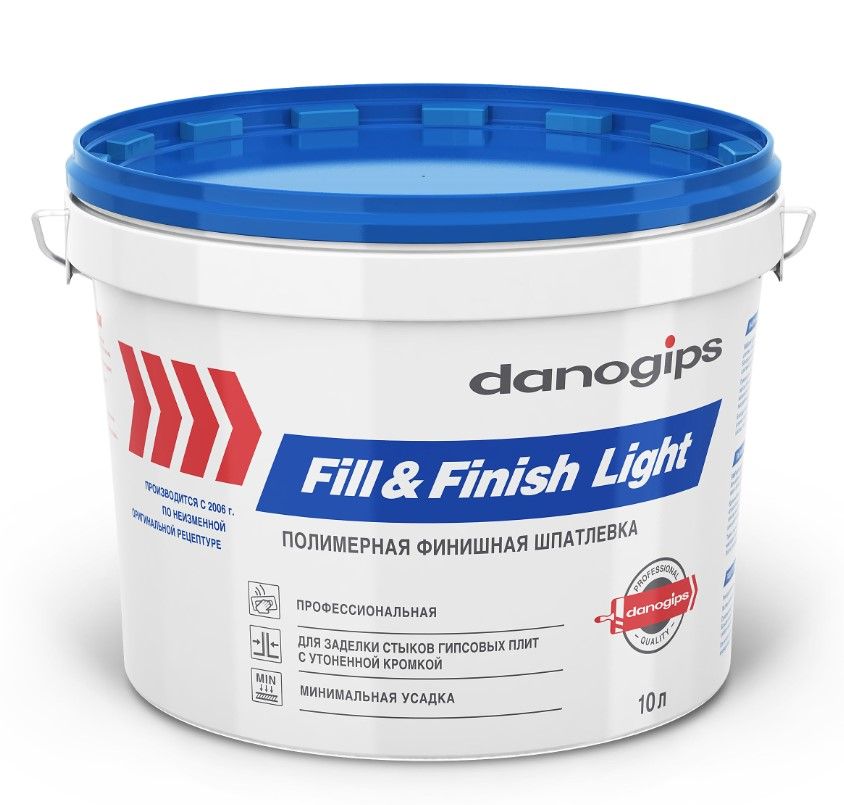Шпатлевка Danogips Fill&Finish Light полимерная готовая финишная для швов (12,3 кг) /48