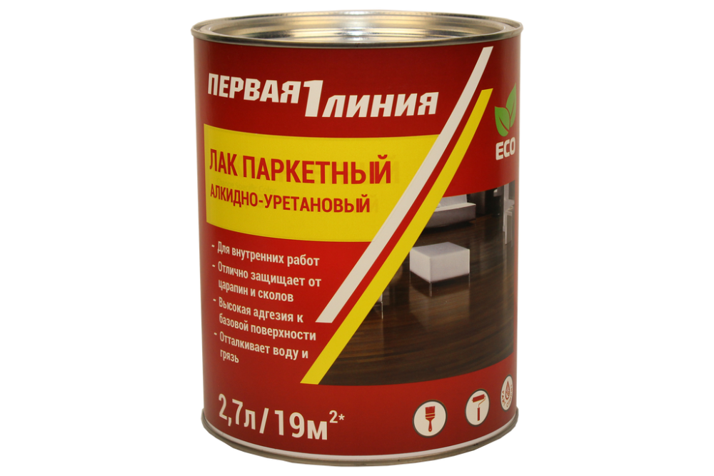 Лак паркетный Первая Линия алкидно-уретановый глянцевый (2,7 л)/4