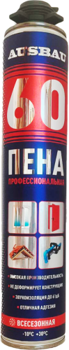 Пена монтажная профессиональная AUSBAU 60 всесезонная (-10℃ +35℃) /12