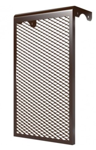 Экран металлический на радиатор 3-х секционный 3ДМЭР коричневый (Эковент)