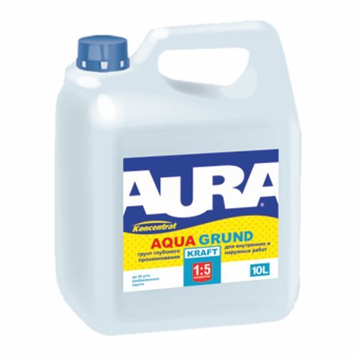 Грунт концентрат 1:5 универсальный акриловый AURA Kraft Аквагрунт (10 л) /60