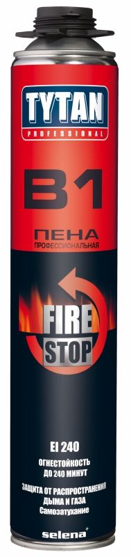 Пена монтажная огнестойкая Tytan Professional B1 профессиональная (0,750л) /12