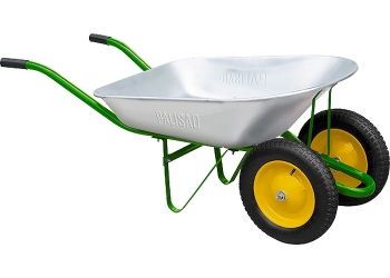 Тачка садовая 2 колеса грузоподъемность 170 кг 78 л