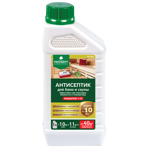 Антисептик Просепт SAUNA для бань и саун 1:10 (1 л)
