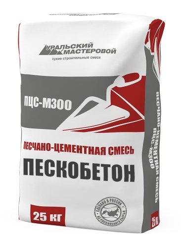 Пескобетон УРАЛЬСКИЙ МАСТЕРОВОЙ ПЦС-М300 (25 кг) /48