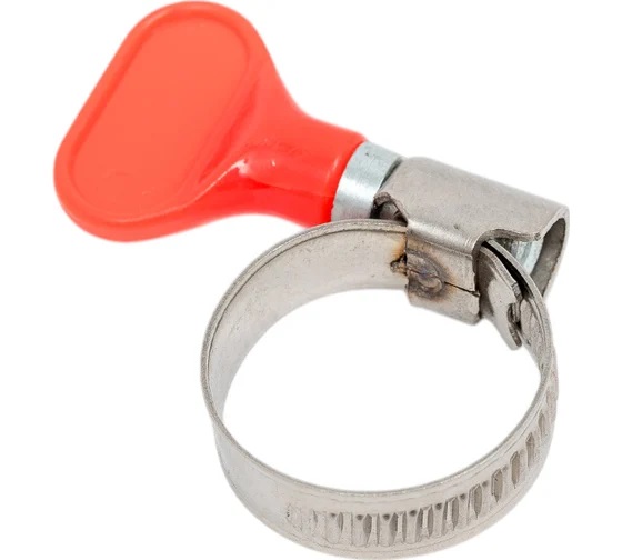 Хомут червячный с ключом 20-32/9 мм нерж. (25 шт)