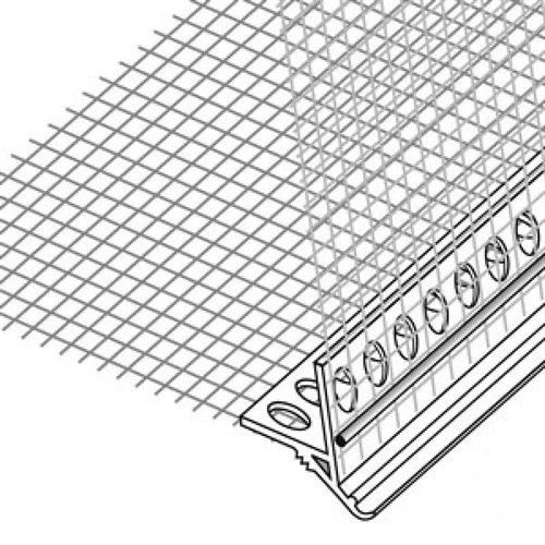 Профиль угловой ПВХ с капельником (сетка приклеенная) 2,5м (25шт) 