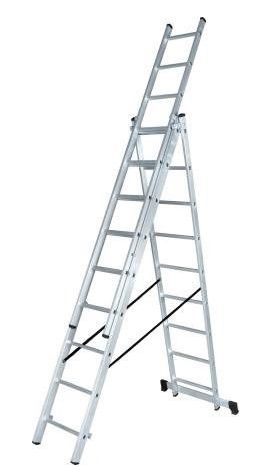 Лестница алюминиевая трёхсекционная ЛА 3х8 Вихрь