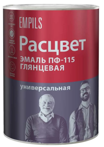 Эмаль ПФ-115 Расцвет Шоколадная (0,9 кг)/14 универсальная