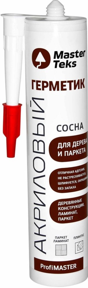 Герметик акриловый MasterTeks PM для дерева и паркета сосна (290мл) /12