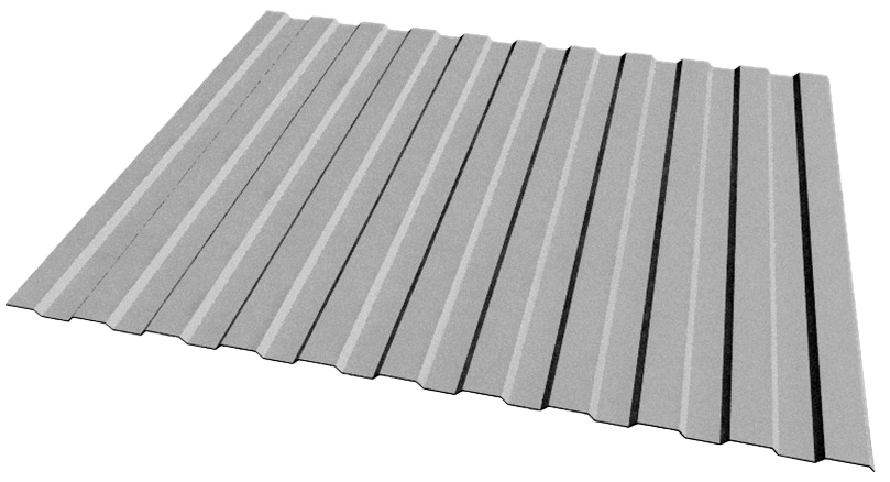 Профнастил оцинкованный 2м/1,2м высота волны С-8 толщина 0,4мм оцинкованный