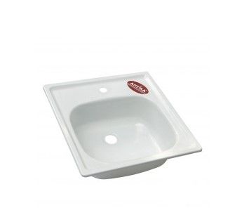 Мойка стальная эмалированная Antika 500х500 белая (с кронштейнами и метизами) ВИЗ