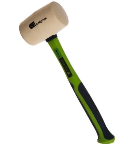 Киянка резиновая 680 гр белая резина фибергласовая рукоятка