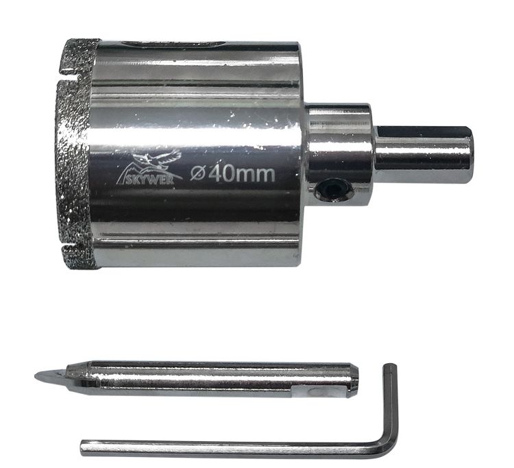 Сверло алмазное 18мм (кафель, стекло, керамогранит), трехгр. хвост.//SKYWER