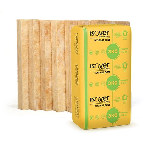 Утеплитель Vetonit (ISOVER) Теплый Дом 50х610х1170/Е 038 (уп.14шт 10м2 0,5м3) (40) плита