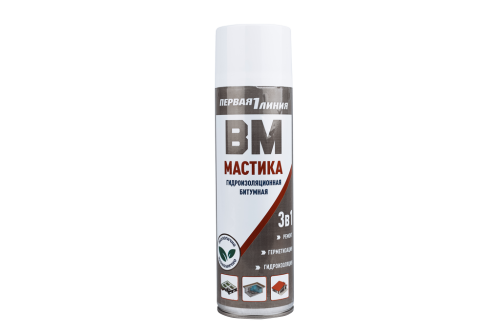 Гидроизоляция битумная аэрозольная BM Первая линия (650 мл)