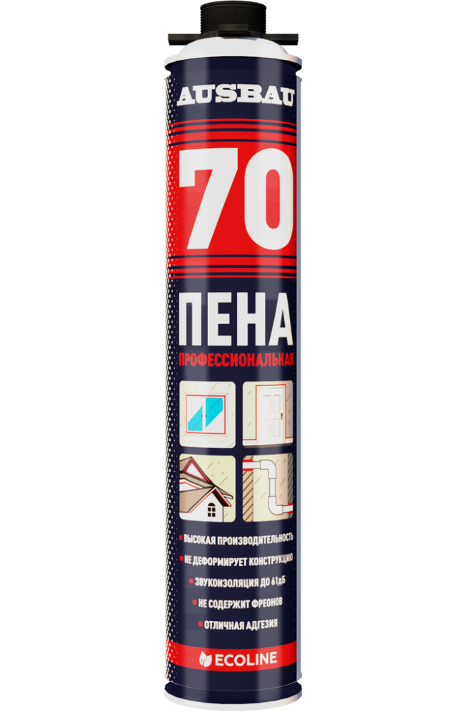 Пена монтажная профессиональная AUSBAU 70 зимняя (-25℃ +35℃) /12