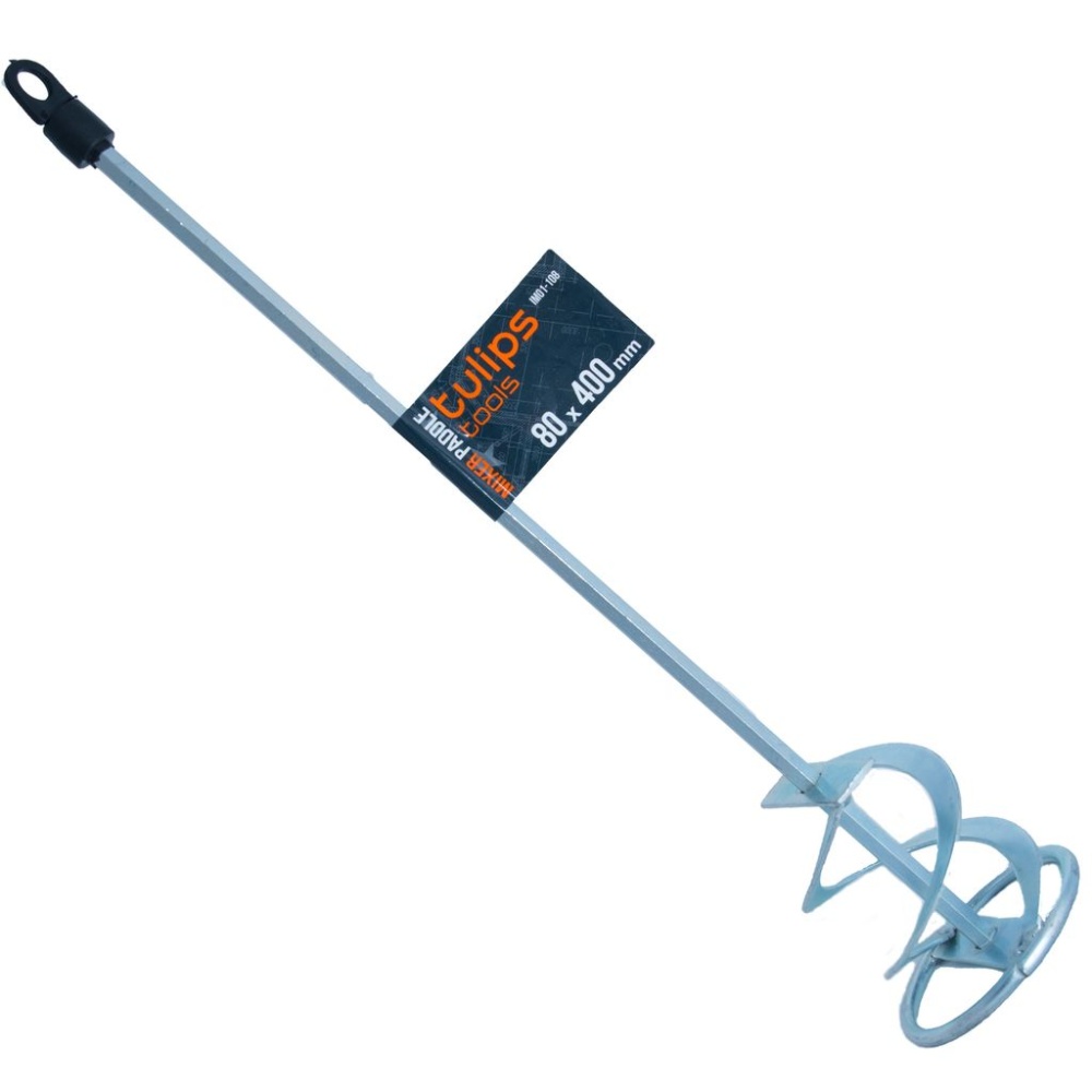 Миксер 80 х 400 мм для цементных смесей шестигранный стержень TULIPS