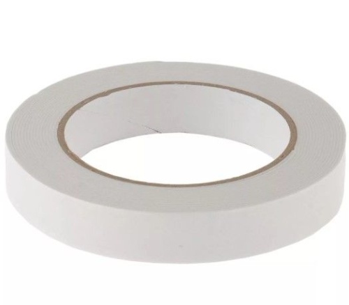 Лента клеящая двусторонняя 19мм х 5м на вспененной основе усиленная белая Matrix