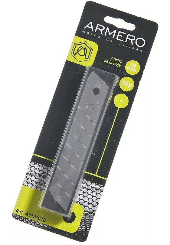 Лезвия запасные 18 мм (10шт) ARMERO