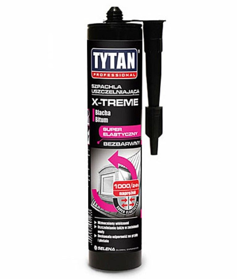 Герметик каучуковый Tytan Professional X-treme для экстренного ремонта кровли прозрачный (0,310 л)/1