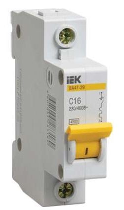 Выключатель автоматический модульный 1п C 20А 4.5кА ВА47-29 IEK MVA20-1-020-C