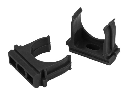 Крепеж-клипса ЭРА (черый) для трубы d 20мм (уп. 10 шт.)