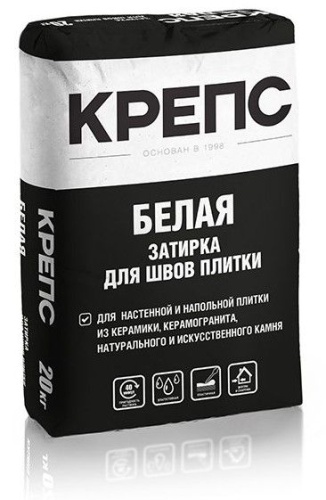 Затирка КРЕПС белая (20 кг) /56