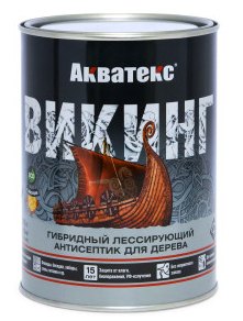 Антисептик для дерева АКВАТЕКС ВИКИНГ лессирующий, полуматовый, сосна 0,75 л