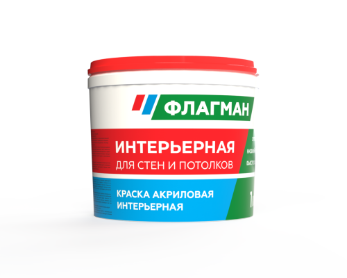 Краска интерьерная акриловая ФЛАГМАН (6 кг) /90