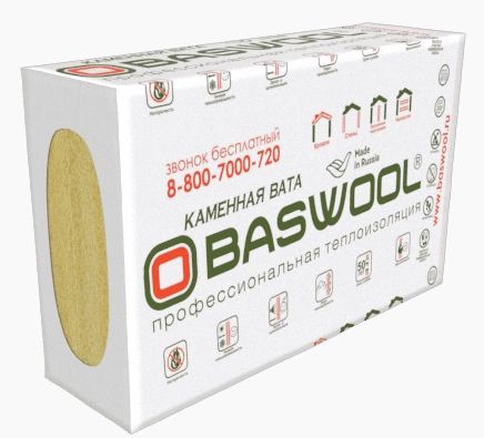 Утеплитель BASWOOL Фасад 50х600х1200 (уп.6шт 4,32м2 0,216м3) пл. 90