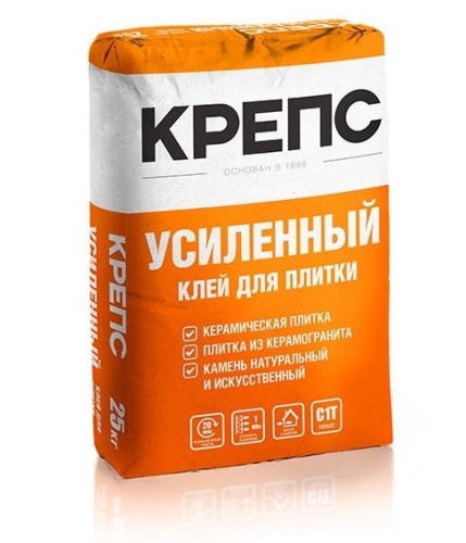 Клей для плитки КРЕПС Усиленный С1Т (25 кг) /56