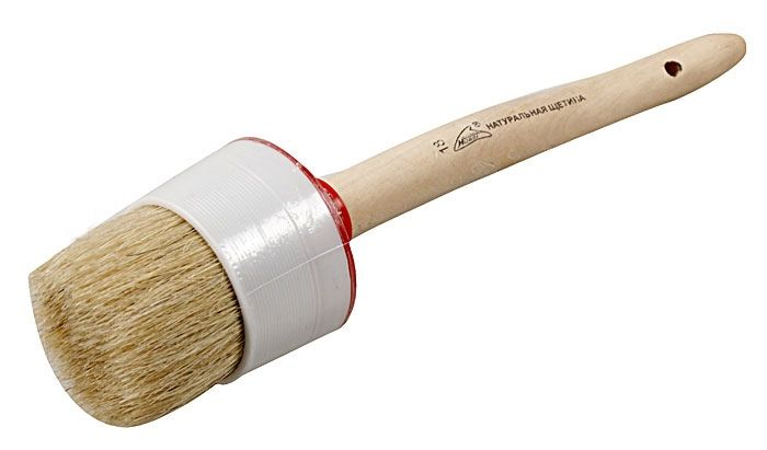 Кисть круглая 50 мм Стандарт №14 натуральная щетина деревянная ручка