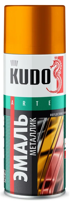 Краска аэрозольная акриловая Kudo KU-1028 универсальная золото (520 мл) /12