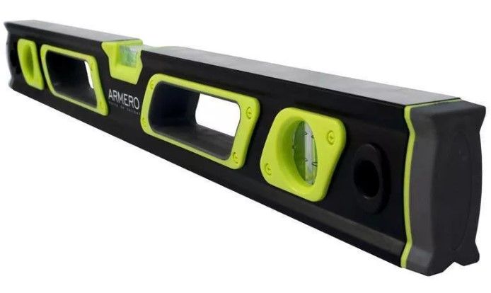 Уровень 1000 мм 3 глазка алюминиевый магнитная поверхность ARMERO