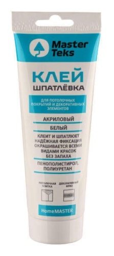Клей-шпатлевка Masterteks HomeMaster акриловый для пенополистирола и полиуретана белый туба (0,400