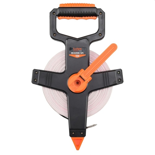 Лента геодезическая 50м фиберглассовая лента усиленный корпус TULIPS