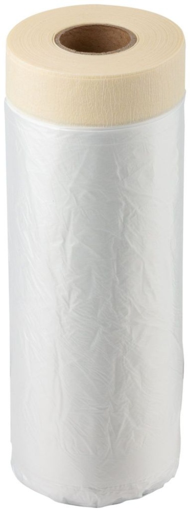 Укрывная пленка с ПЭ-лентой 0,27х17м статически заряжена 7мкр Clever Cover