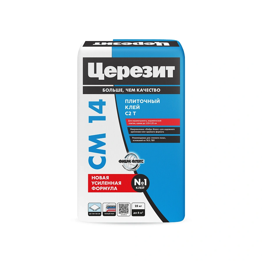 Клей для плитки ЦЕРЕЗИТ CM 14 универсальный C2T (25 кг) /48