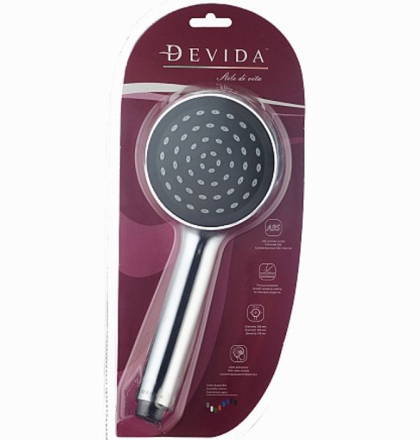 Лейка DEVIDA 002 ЧЕРНАЯ 1-позиционная в блистере DVC01002BN