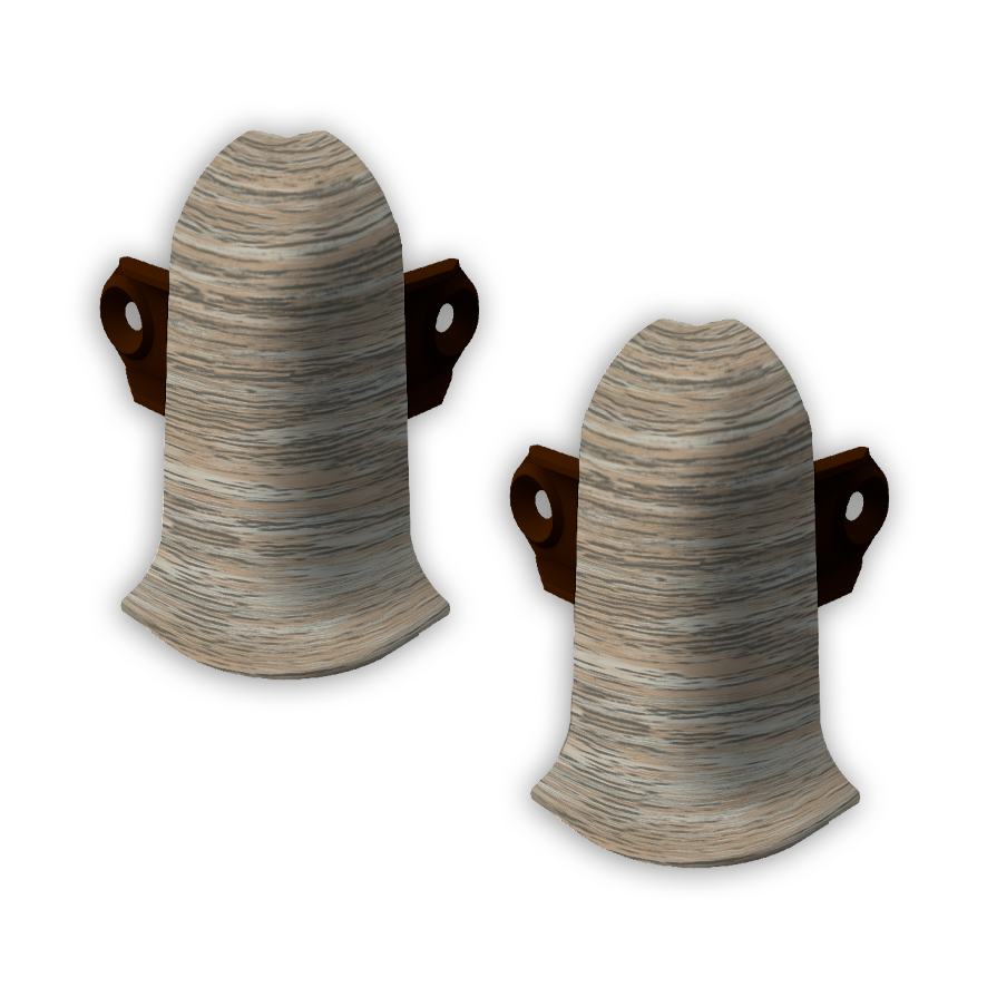 215 Угол наружный Лексида с крепежом 55мм Дуб Снежный (20/25шт)