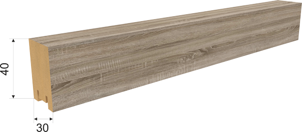 Интерьерная рейка МДФ STELLA Ривьера Дуб Винтаж 40х30х2700 (4)