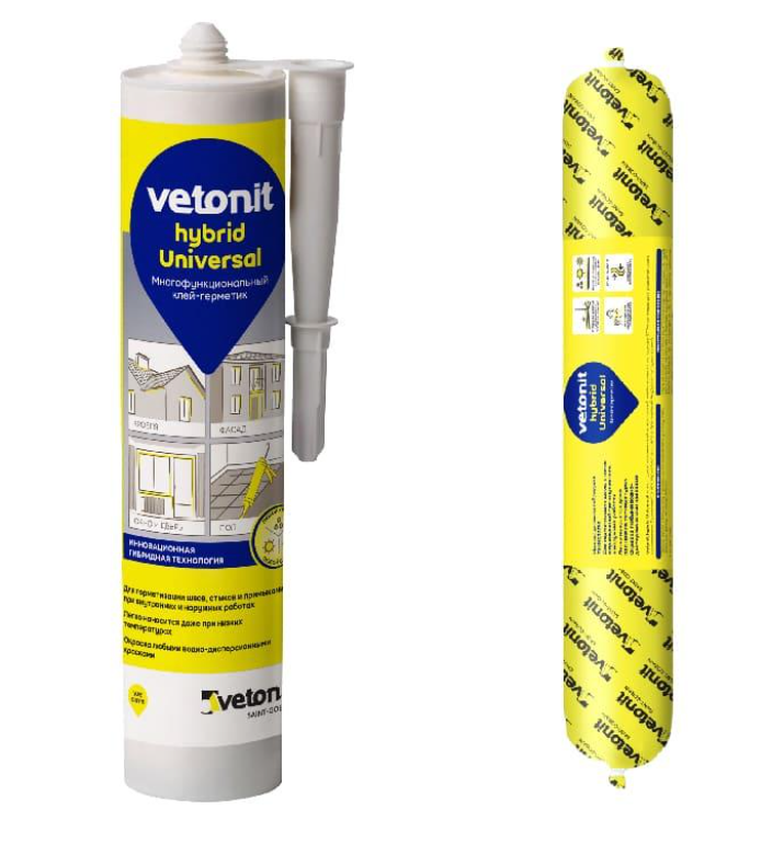 Герметик гибридный ВЕТОНИТ белый (0,500 л)/ 24