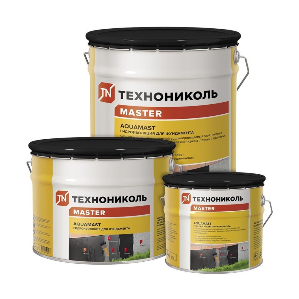 Мастика битумная AquaMast 3кг для фундамента (4шт/кор) (144)