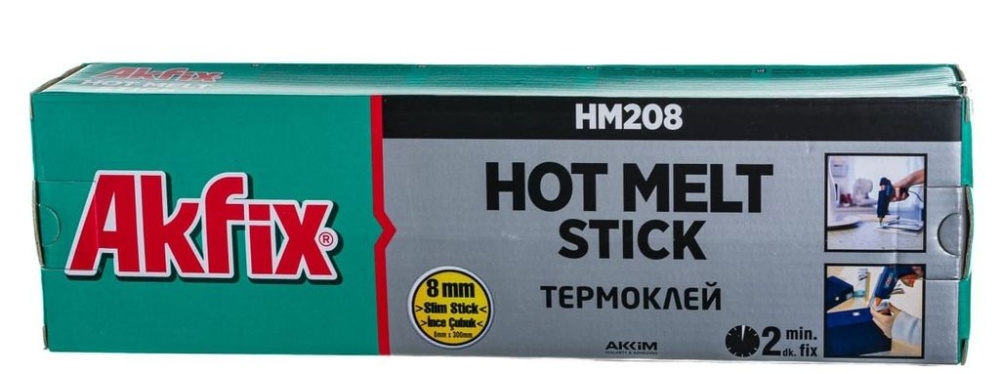 Стержни клеевые AKFIX HM 208 Hot Melt 8мм,1кг/упак./пакет(1 шт)