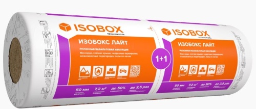 Утеплитель ТЕХНОНИКОЛЬ ISOBOX Лайт 50х1200х6000 (уп.1шт7,2м2 0,36м3) (24) рулон пл.45