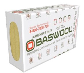Утеплитель BASWOOL Лайт 50х600х1200 (уп.6шт 4,32м2 0,216) пл.45