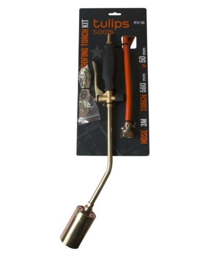 Набор для кровельных работ пропановая газовоздушная горелка 580мм сопло 50мм шланг газовый 3м TULIPS