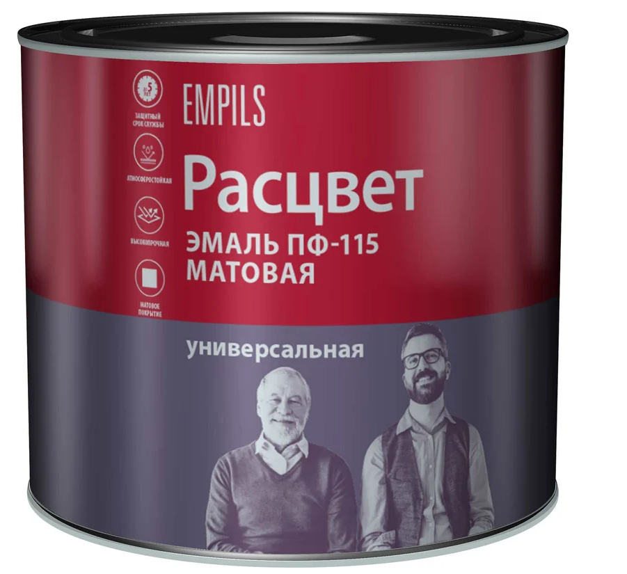 Эмаль ПФ-115 Расцвет Шоколадная (1,9 кг)/6 универсальная